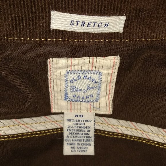 Old Navy Jacket Corduroy Brown XS Stretch Trucker - Picture 4 of 8
